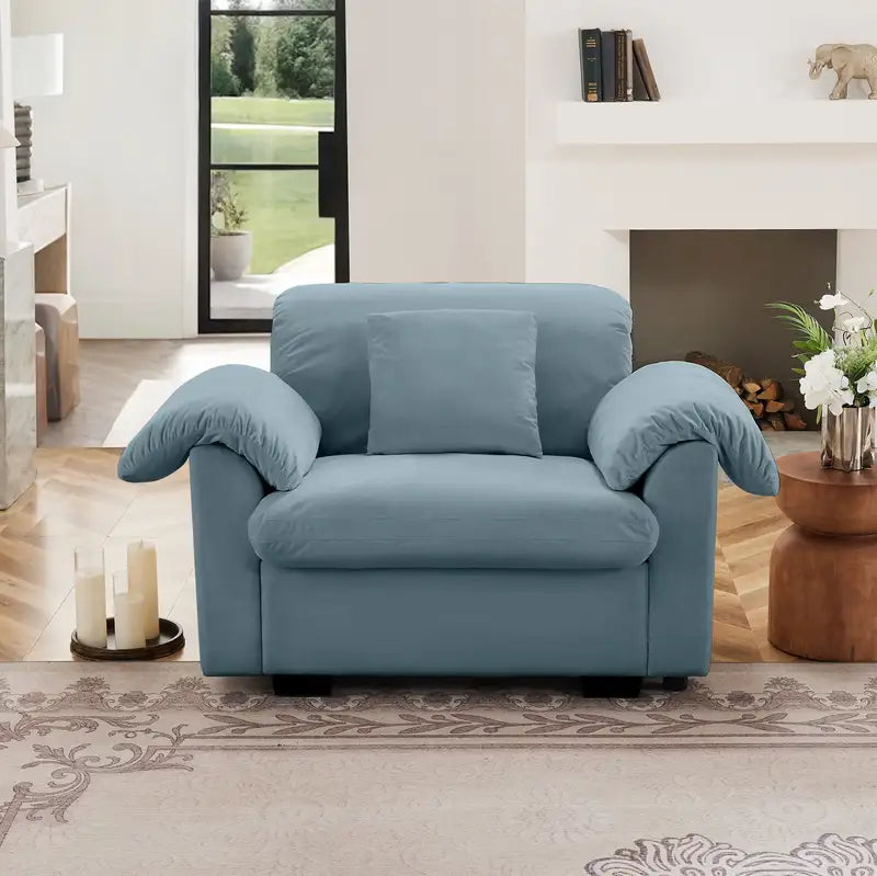 Velvet Storage Sofa Chair: Modern Accent Chair for Small Spaces