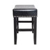 Black Leather Counter Stools (Set of 2), 26" Backless, Modern Design - Minihomy