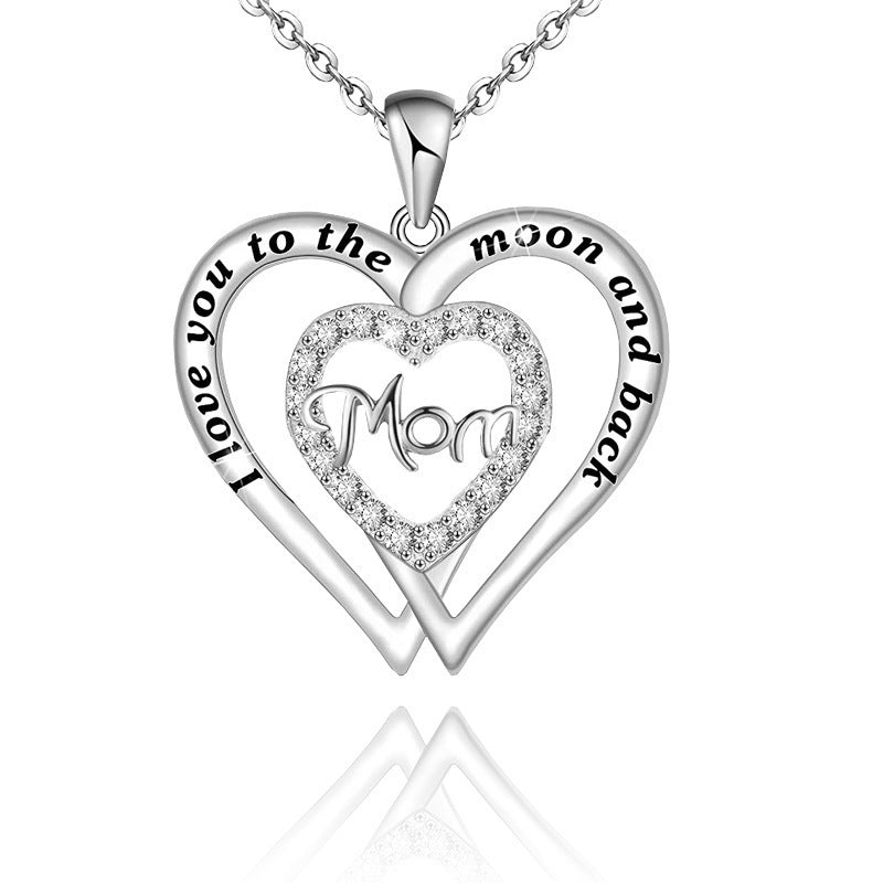 Double Love Necklace MOM Diamond