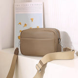 Solid Color Messenger Bag Women's Wide Shoulder Strap Shoulder Small Square Bag