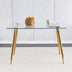 Modern Minimalist Glass Dining Table for 4-6 | 51"x31" Kitchen/Dining/Living Room Table - Minihomy