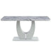 Modern Marble Dining Table & Chair Set - Rectangular, Minimalist, Soft Cushions (F-1280) - Minihomy