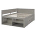 Full Size Daybed with Storage Drawers & Shelves - Gray - Minihomy