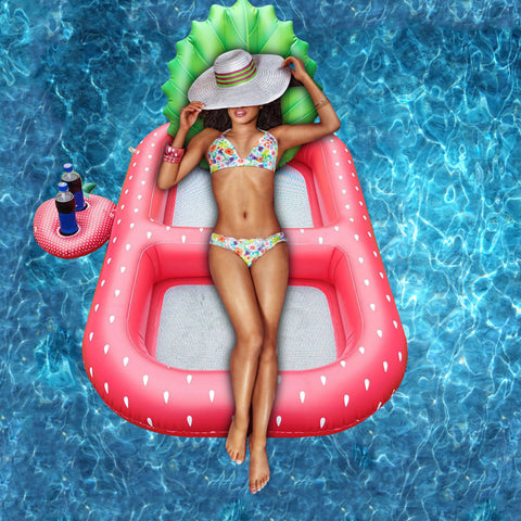 Inflatable Swimming Pool Pineapple Floating Row Air Cushion Bed