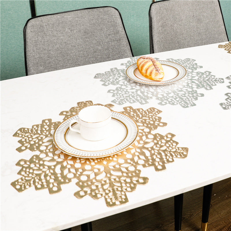 Spruce Up Your Space with Festive Flair: Snowflake PVC Placemats