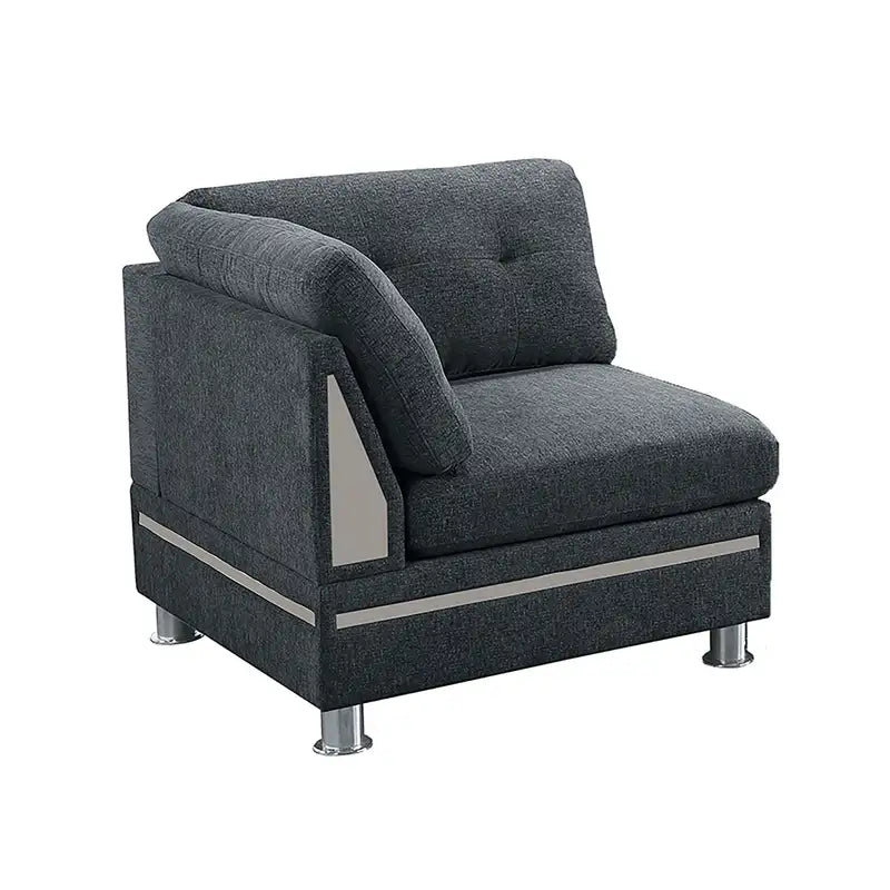 Charcoal Corner Sofa: Modern & Stylish Living Room Seating