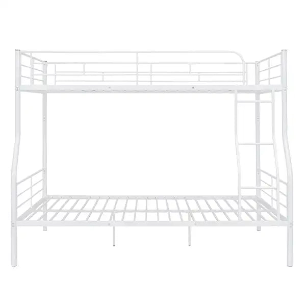 Full XL Over Queen Metal Bunk Bed Frame - White - Minihomy