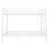 Full XL Over Queen Metal Bunk Bed Frame - White - Minihomy