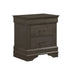 Gray Nightstand with 2 Drawers | Louis Philippe Style Bedroom Furniture - Minihomy