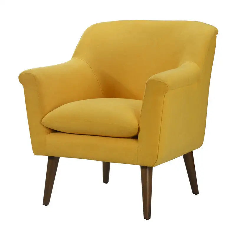 Oversized Yellow Shelby Armchair - 31.5" Woven Fabric