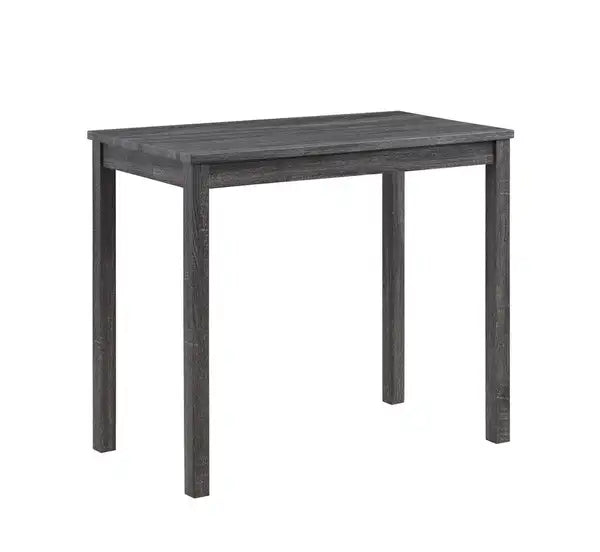 Lux Gray 3-Piece Counter Height Pub Table Set with Tufted Stools - 36" - Minihomy