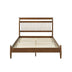 Chestnut California King Platform Bed | Transitional Style Bedroom Furniture - Minihomy