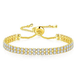 Fashion Double Row Zircon Bracelet: Sparkle with Elegance