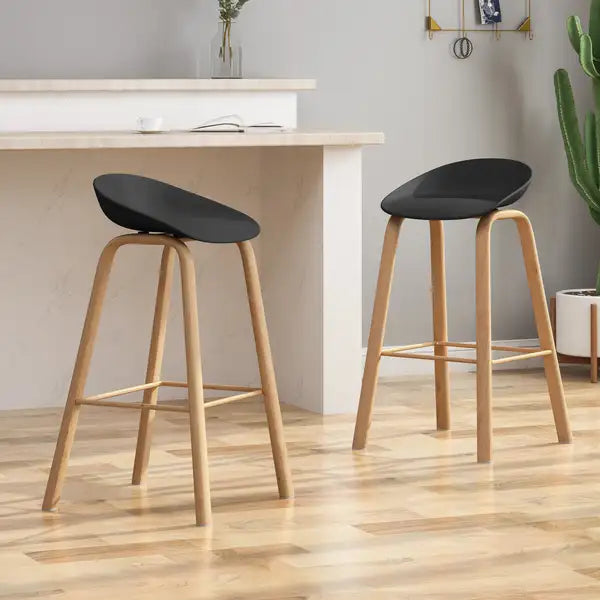 2-Piece Barstool Set - Modern Kitchen Counter Stools - Minihomy