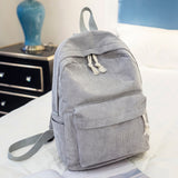 Durable Corduroy Backpack for Students - School Bag with Shoulder Straps