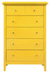 Hammond Chest - Yellow - 5 Drawer Storage Chest by Glory Furniture - Minihomy