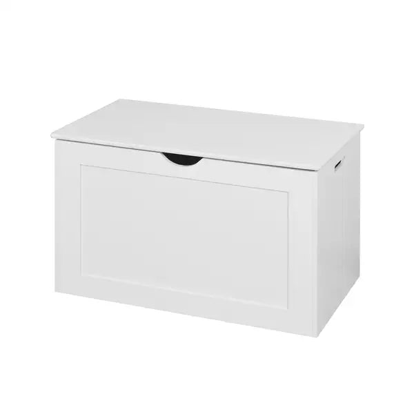 White Lift-Top Entryway Storage Cabinet & Toy Box with Safety Hinges