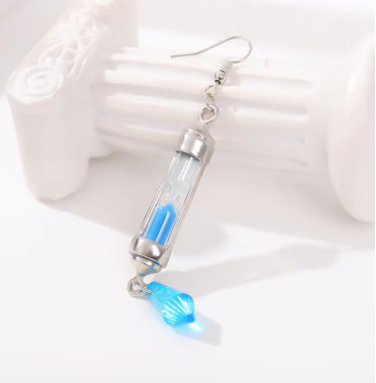 Hourglass Shaped Ear Clip Earring Necklace Anime Gift