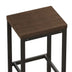 Modern Kitchen Dining Table Set - Pub Table with 3 Stools, Dark Brown - Easy Assembly - Minihomy