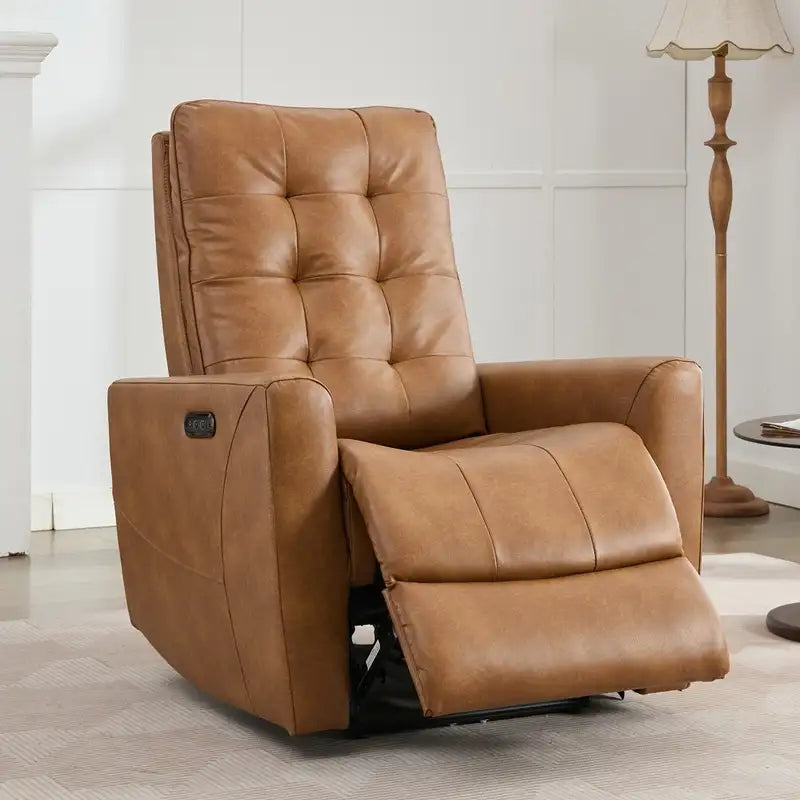 Camel Power Recliner with Headrest & Footrest - P41