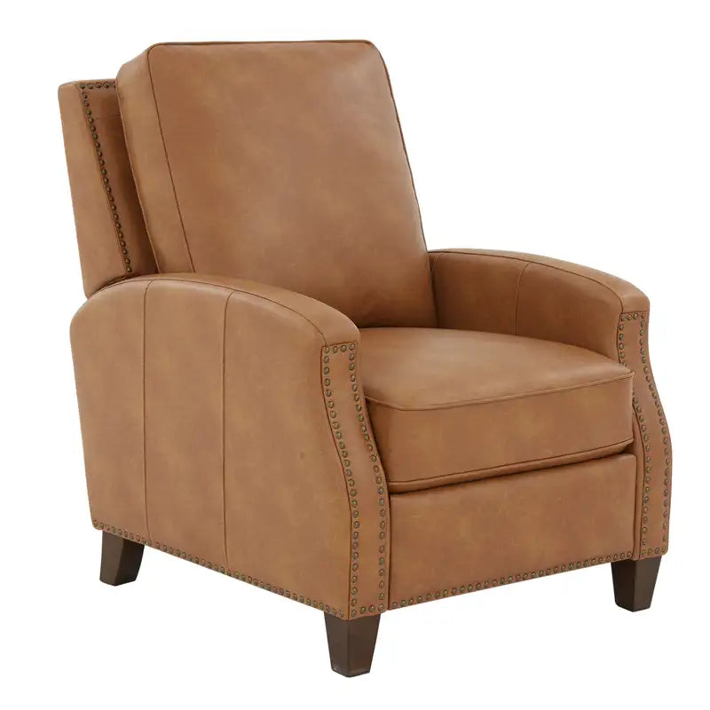 Jack Saddle Faux Leather Push-Back Recliner