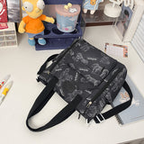 Bear Print Large Capacity Multi-Pocket Tote Bag Shoulder Bag Crossbody Lightweight For Going Out Handbag