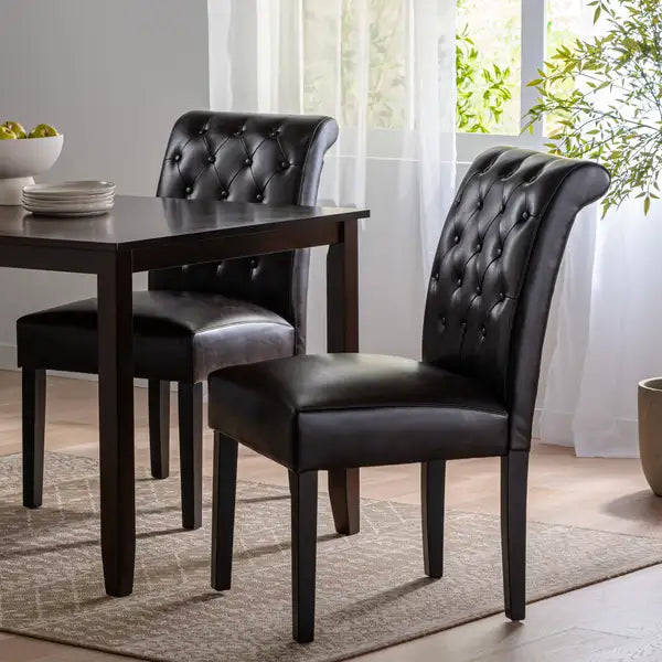 BROXTON KD Tufted Dining Chairs (Set of 2) - Minihomy