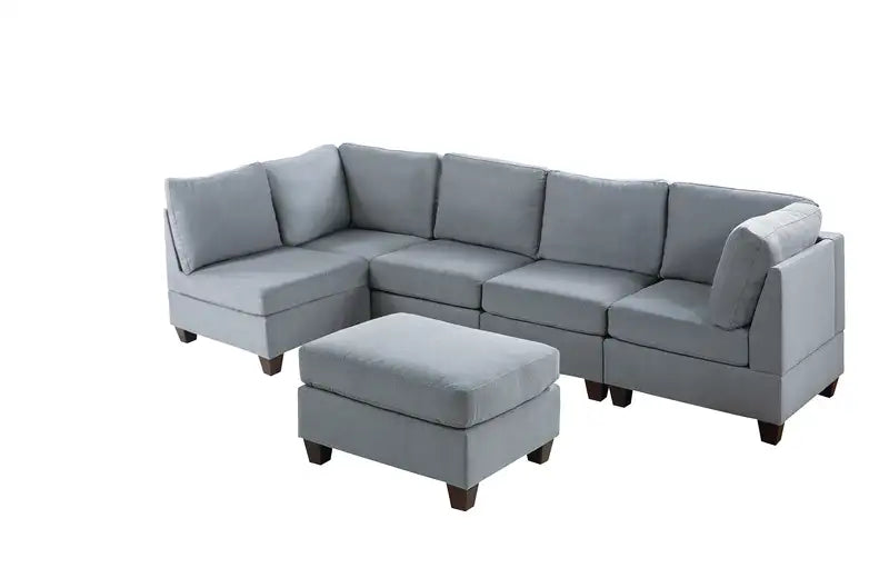 Gray 6-Piece Modular Furniture Set