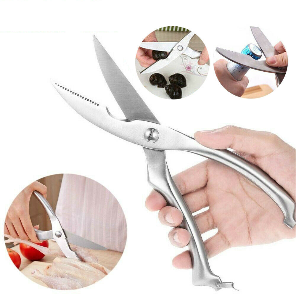 Stainless Steel Kitchen Shears | Poultry & Fish Bone Scissors | Chef's Knife Gadgets