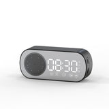 BT Music Alarm Clock Mirror with FM Radio and Phone Stand