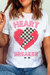 Plus Size - Checkered Lightning Heartbreaker Tee - Minihomy