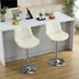 Adjustable Swivel Bar Stools with Back, Set of 2, Cream - Kitchen Island Counter Height Chairs - Minihomy