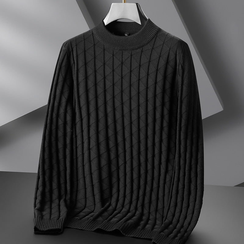 Men's Plus Size Knitted Sweater Loose Round Neck Bottoming Shirt