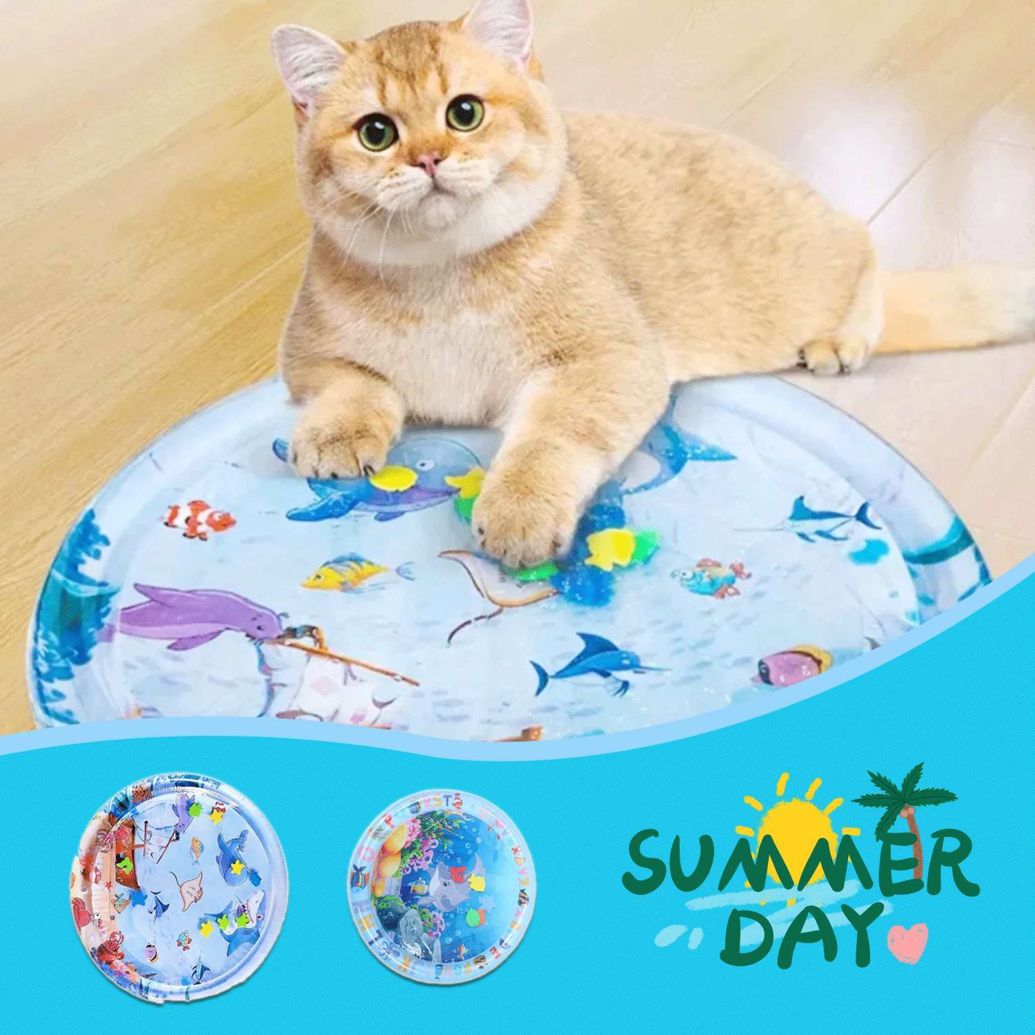 Cooling Pet Bed Mat - Ice Pad for Dogs & Cats - Summer Heat Relief