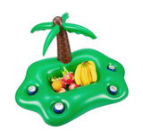 Thick PVC Water Inflatable Rainbow Coconut Tree Ice Bar Inflatable Cup Holder Drink Coaster