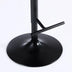 A&A Furniture Black Swivel Barstools, Adjustable Height 25-33", Tufted Back, Set of 2 - Minihomy