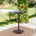 35 Inch Round Cast Aluminum Bar Table - Outdoor Patio Furniture - Minihomy