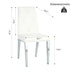 Modern Dining Chairs Set of 2, White PU Leather, Electroplated Legs, Home Bedroom Stool - Minihomy