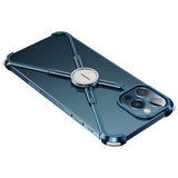 X-Shape Strong Holder Cover - Metal Airbag Heat Dissipation Mobile Phone Protective Case