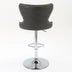 Olive Green Swivel Bar Stools with Backs - Adjustable Height 25-33", Chrome Base, Tufted  - SW1844GY - Minihomy