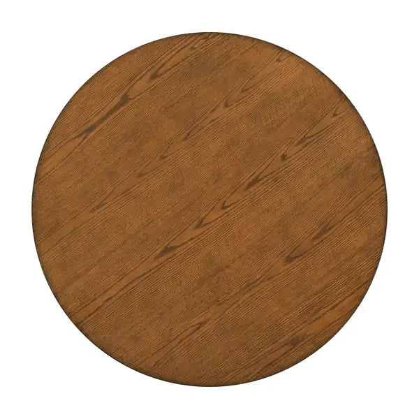 Mid-Century Round Dining Table for Small Spaces - Walnut Wood, TOPMAX - Minihomy