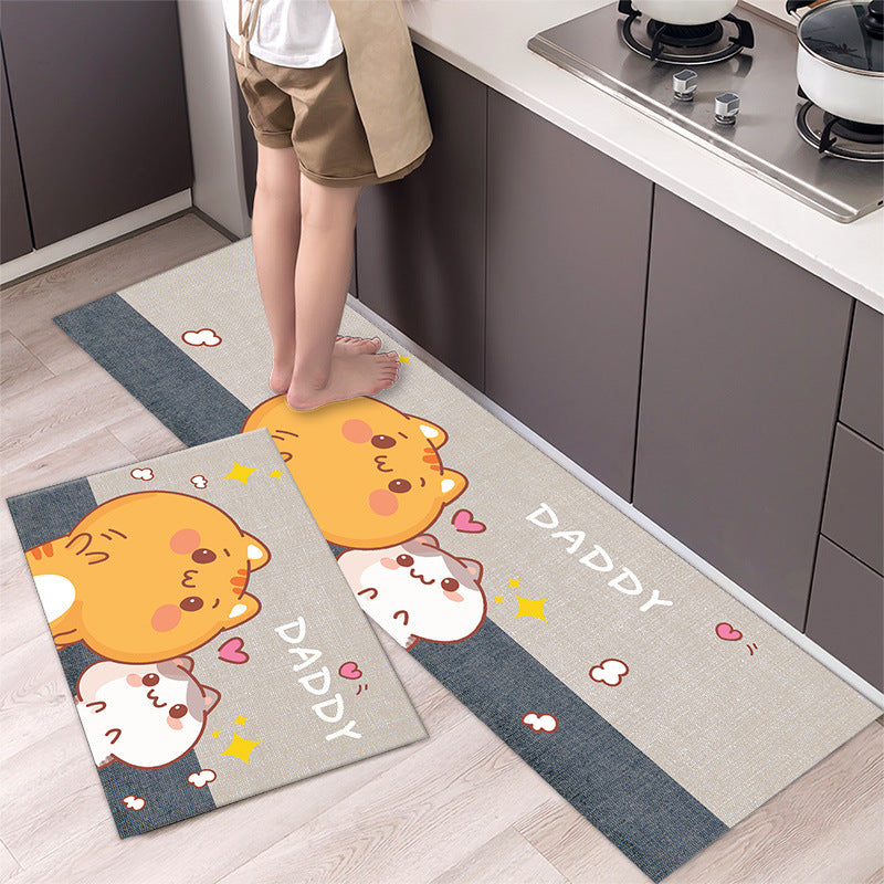 Cartoon Floor Mat Kitchen Strip Rug Simple - Minihomy