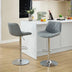 Adjustable Swivel Bar Stools with Back, Set of 2, Gray - Counter Height Kitchen Island Chairs - Minihomy