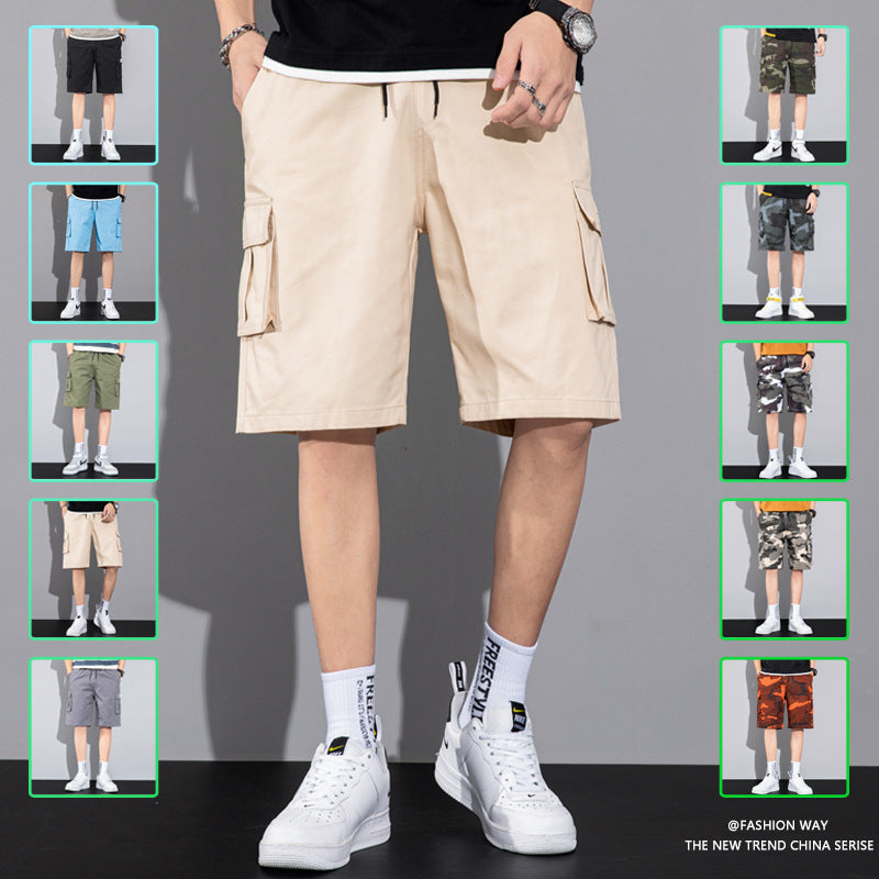 Casual Drawstring Cargo Shorts With Multi Pocket Summer Outdoor Men's Beach Pants: Your Essential Summer Companion