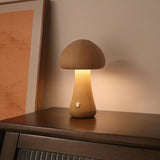 INS Wooden Cute Mushroom LED Night Light - Bedside Table Lamp for Bedroom