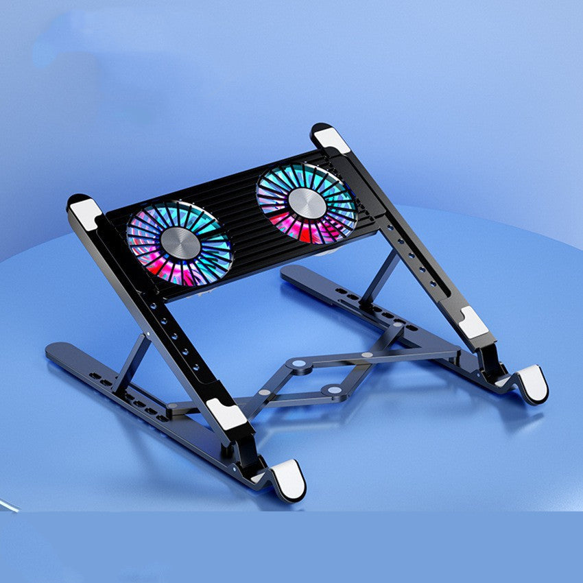 Folding Laptop Stand with Cooling Fan & Radiator - Portable Laptop Desk