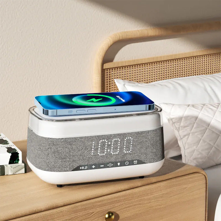 Intelligent Multifunctional Alarm Clock Bluetooth Speaker Wireless Charger - Minihomy