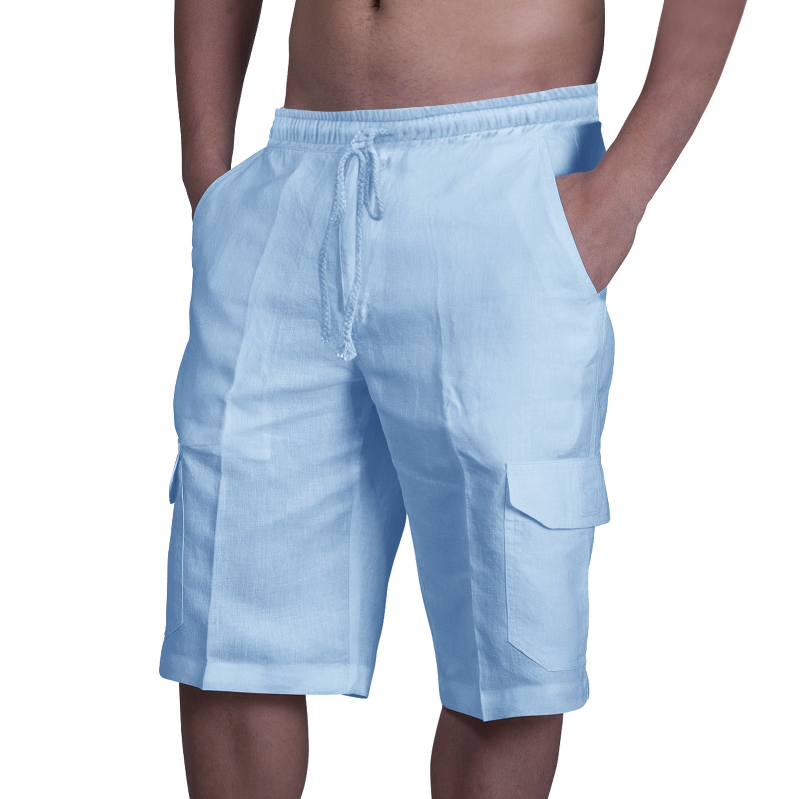 Multi Pocket Tie Men's Beach Cargo Pants
