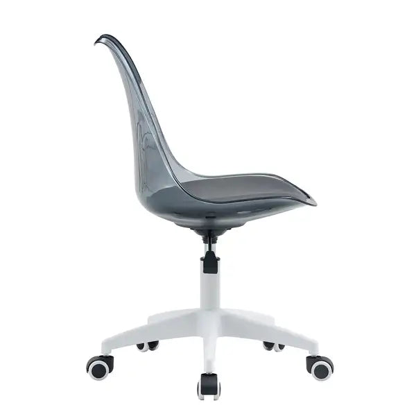 Modern Home Office Desk & Chair Set - Adjustable Rotating Chair, Smoke Gray - Minihomy