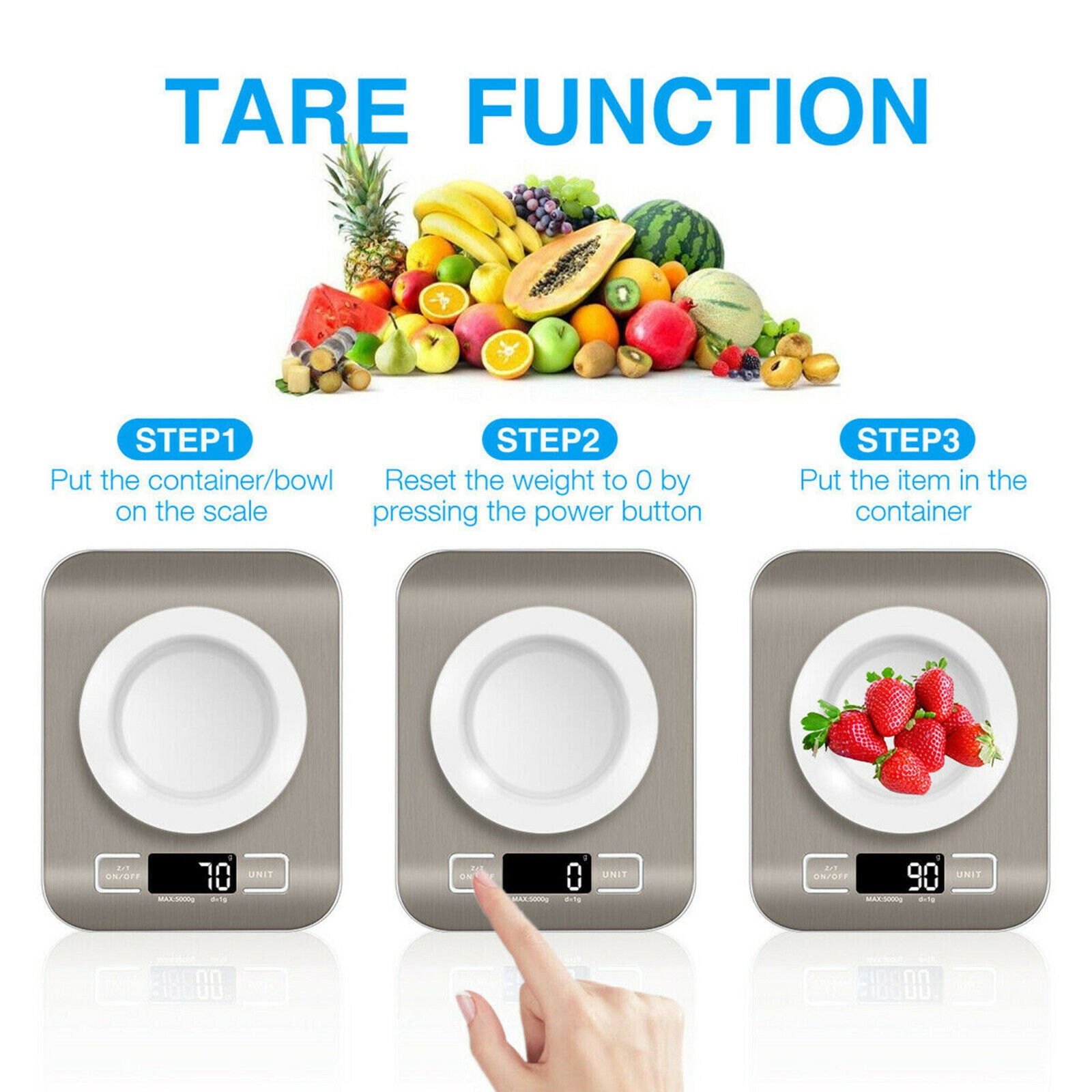 Digital Electronic Kitchen Food Diet Postal Scale Weight Balance Measuring LCD Precision Electronic - Minihomy